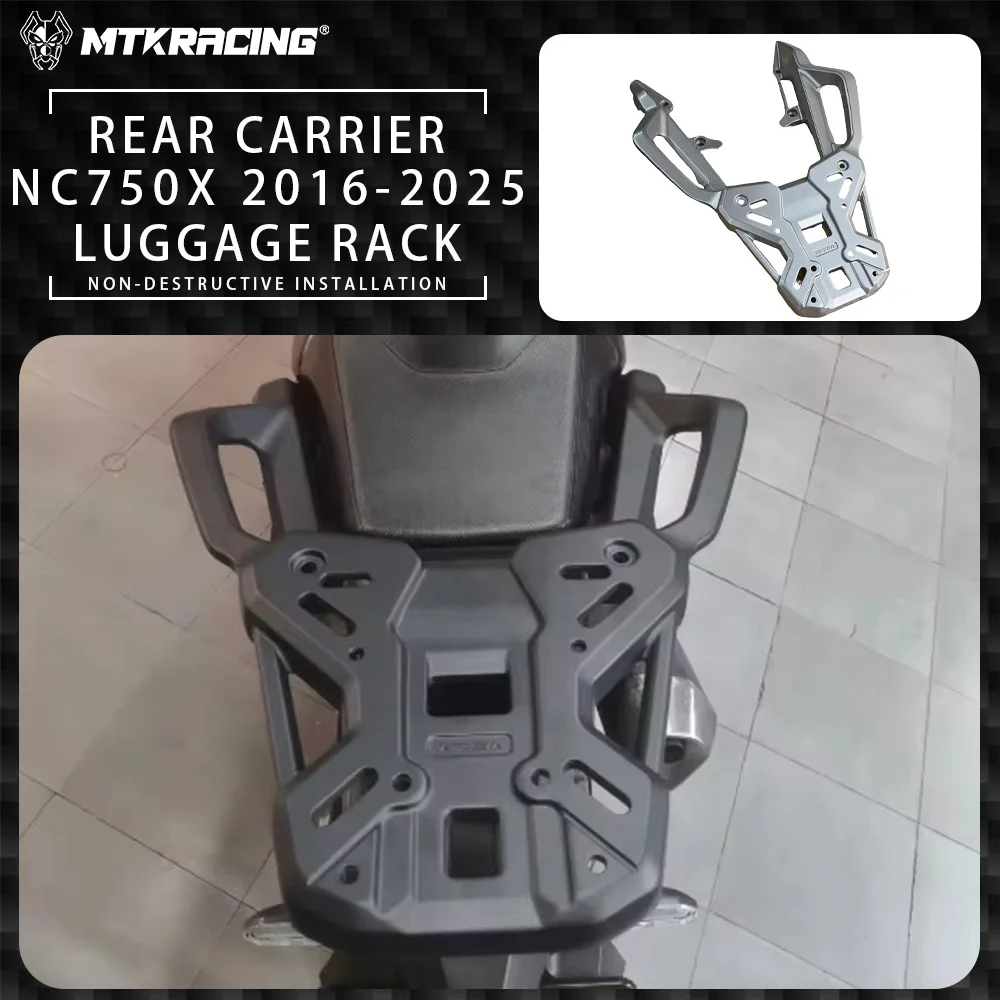 

Motorcycle for HONDA NC750X 2016-2025 Cargo Durable Enlargement Rear Carrier RackRack Storage Box Support for HONDA NC 750X