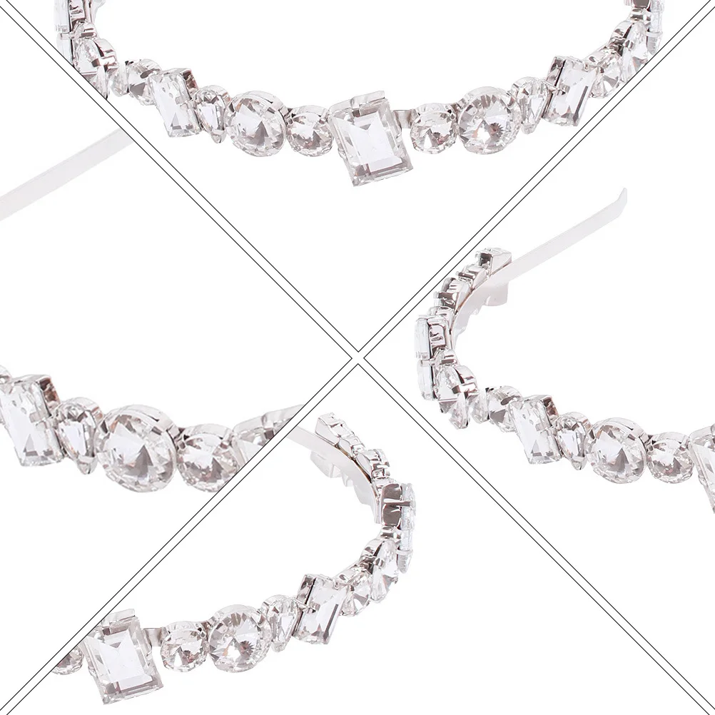 

Elegant Full Diamond Headb Hair Accessories Women Headwear Pearl Crystal Wedding Bridal Crown Durable Long Lasting Fine