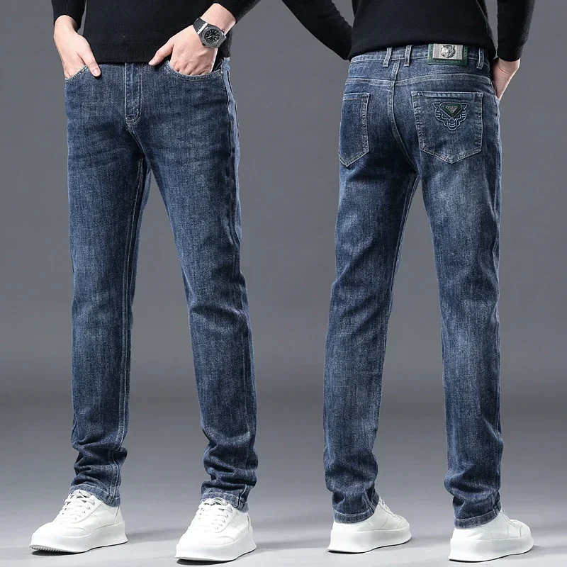 2024 Pantaloni lunghi elasticizzati larghi casual da uomo d'affari di marca di moda Four Seasons