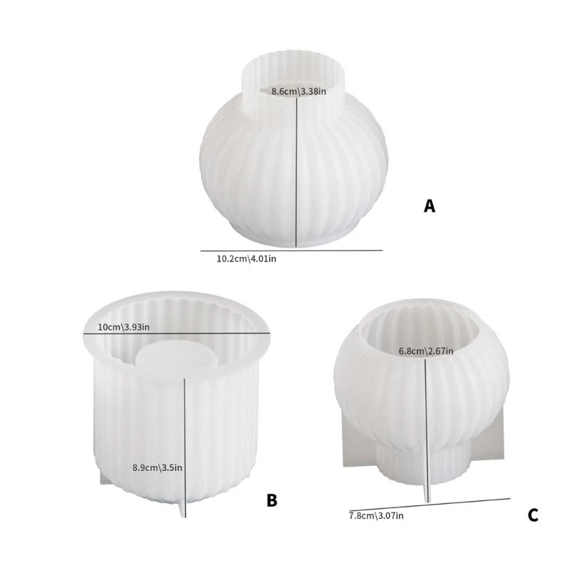 Reusable Silicone Mold Stylish Striped Bases Moulds Hand-Making Accessories Suitable for Making Home Decoration