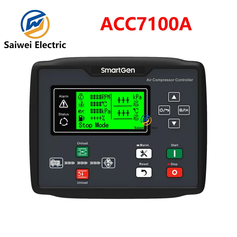 Smartgen ACC7100A diesel engine driven air compressor controller for extremely low/high temperature (-40 ℃~+70 ℃) environments