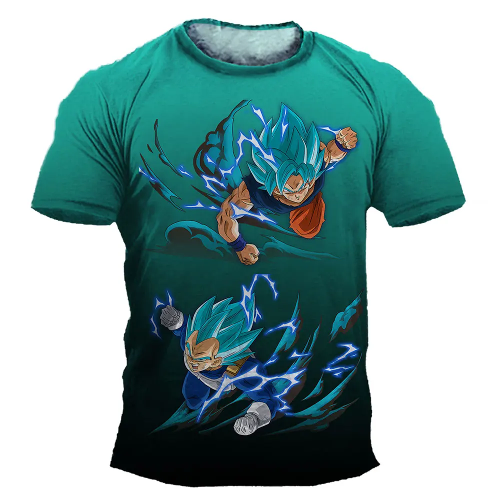 2025 verão animação dragon ball sun wukong 3d impressão digital de secagem rápida camiseta adulto crianças moda topo casual y2k