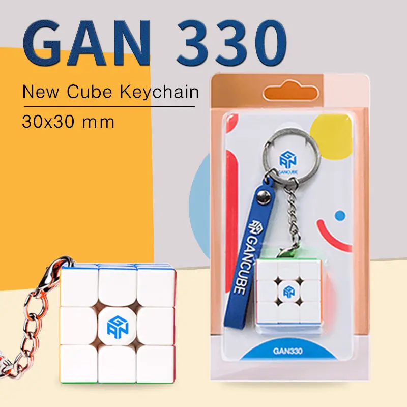 

GAN 330 Mini 3x3 Keychain Cube 3x3x3 Gan330 Mini Speedcube Stickerless 3x3 Speed Cube Professional Magic Cube Puzzle Toys