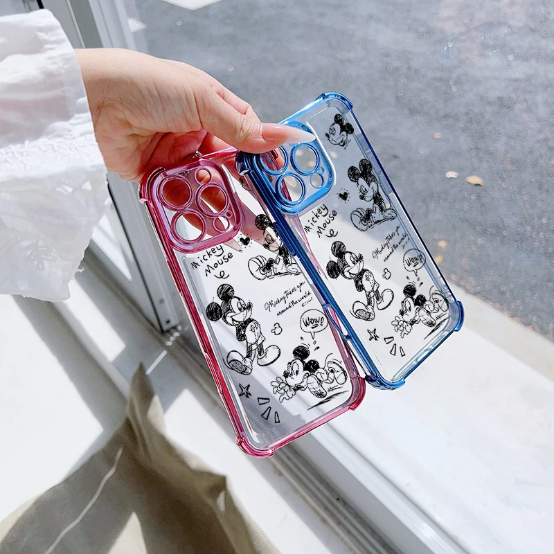 جرافيتي ميكي حافظة مضادة للصدمات لهاتف OPPO Reno 14F 14 13F 12F 11F 13 12 11 10 Pro Plus 8T Reno14F غلاف هاتف لطيف ناعم شفاف #6