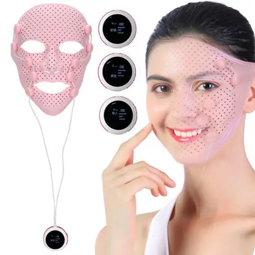 Imagen 2 del producto Masajeador eléctrico de belleza antiarrugas, mascarilla magnética para SPA Facial, 3D, Silicon Gesichts