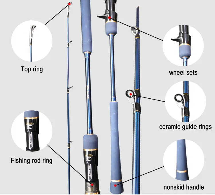 BLue Ocean fly fishing rod smooth carbon fiber spinning telescopic fishing rod