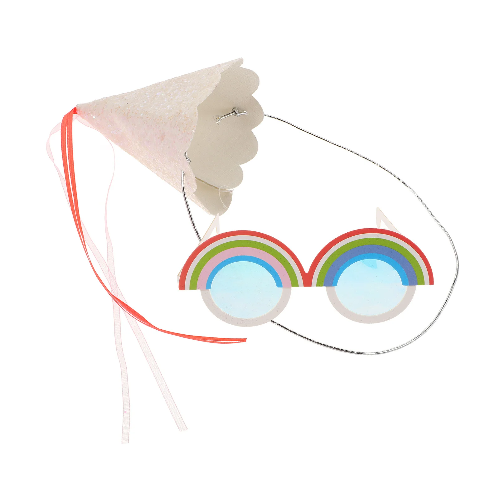 

1Set Trendy Birthday Party Essentials Paper Glasses Hats Themed Decorations Photo Booth Props for and Adults