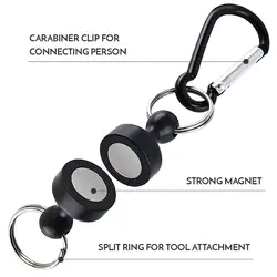 Anti-falling Fishing Magnetic Buckle With Keychain Carabiner Outdoor Fishing Clip Fishing Gear Accessories