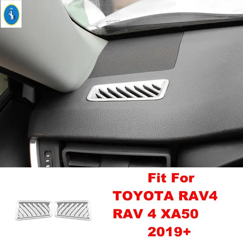 

For TOYOTA RAV4 RAV 4 XA50 2019 2020 2021 2022 2023 2024 ABS Carbon Fiber Style Car Air Conditioner Vent Outlet decorative cover