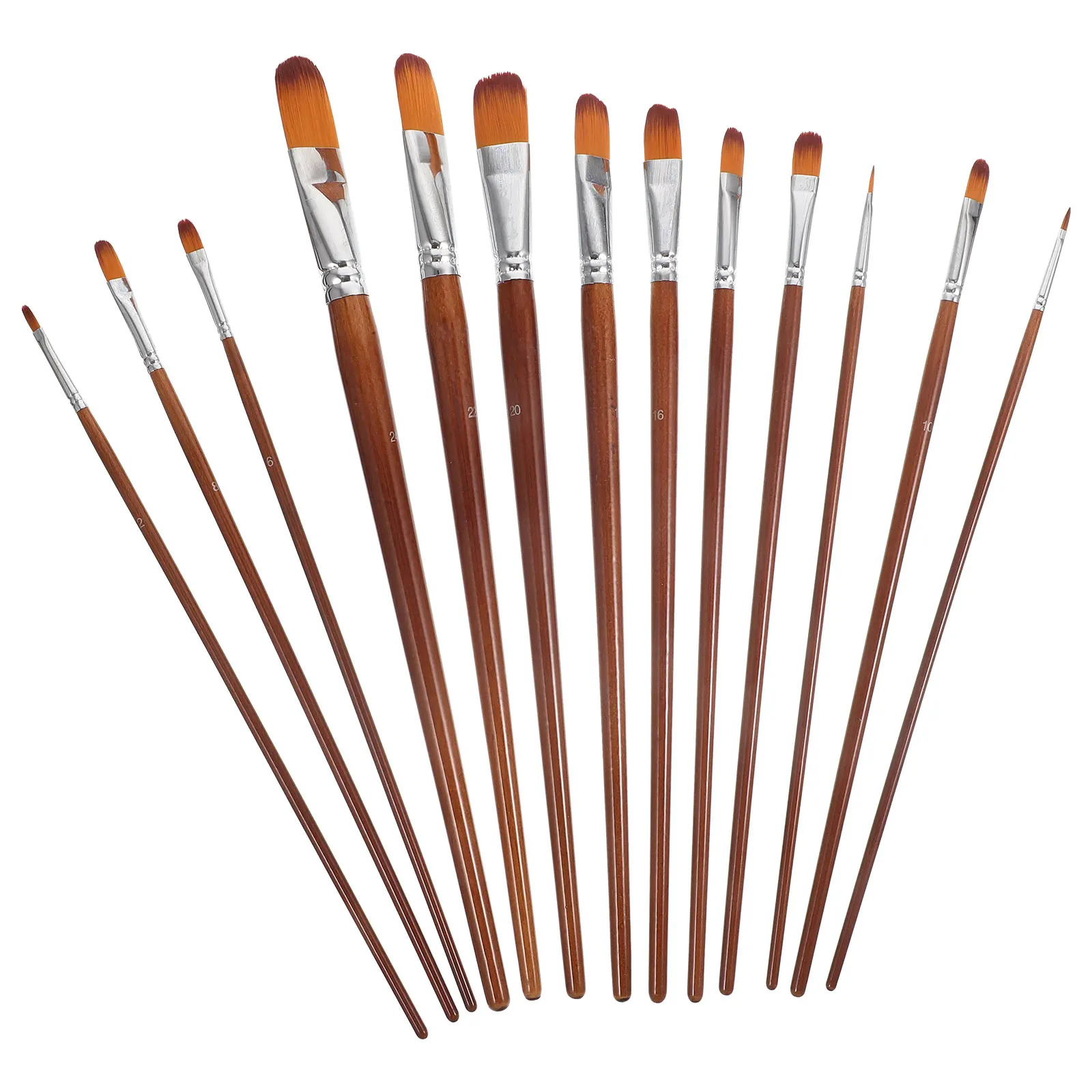 

13pcs Two-color Nylon Hair Brush Set Lightweight Portable Painting Supplies Watercolor Brushes Professional Tools
