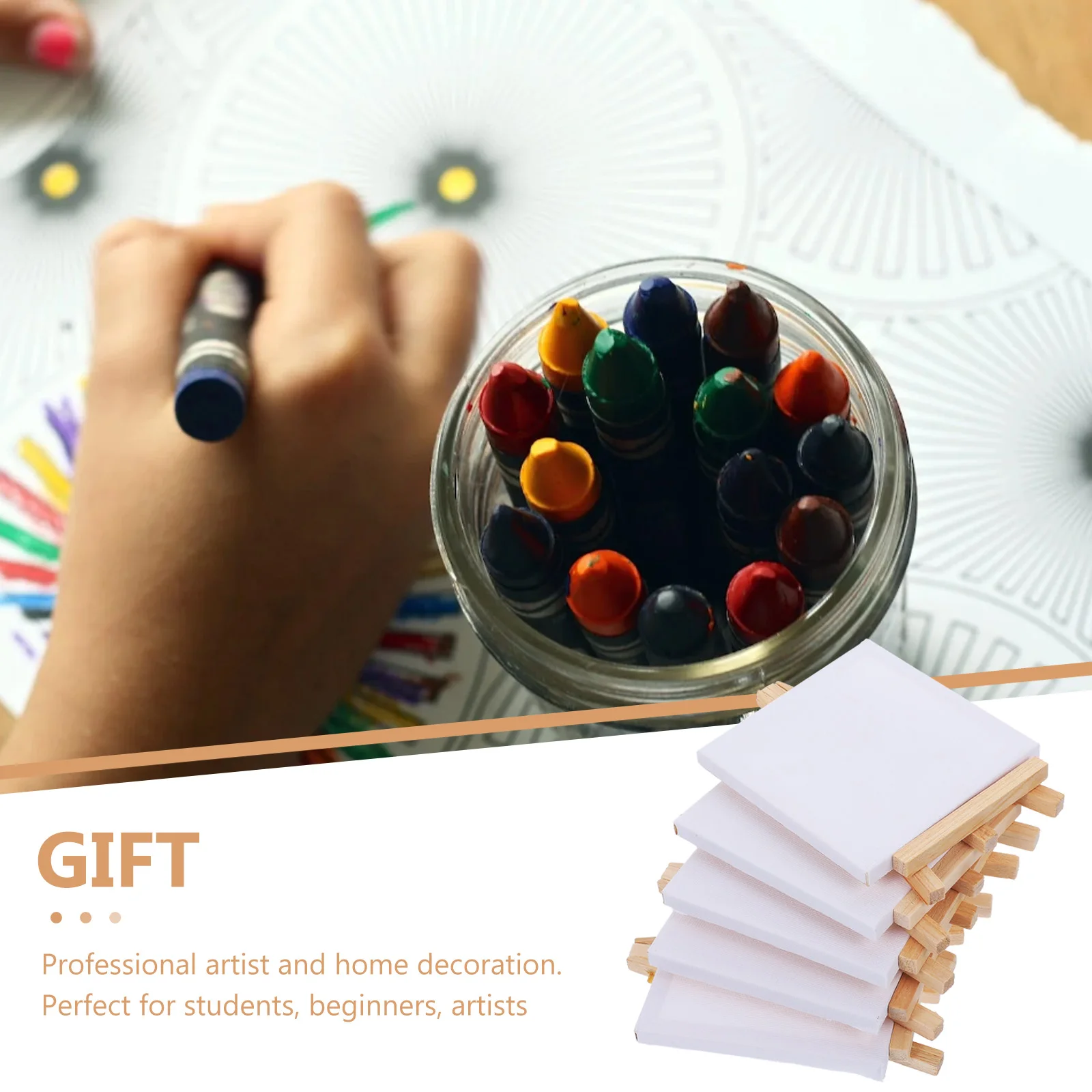 

10 set 10 Sets 10x10 Canvas Frame Oil Paint Stands Mini Art Easel Kit for Mini Easel Easels Students Artists Home Decor