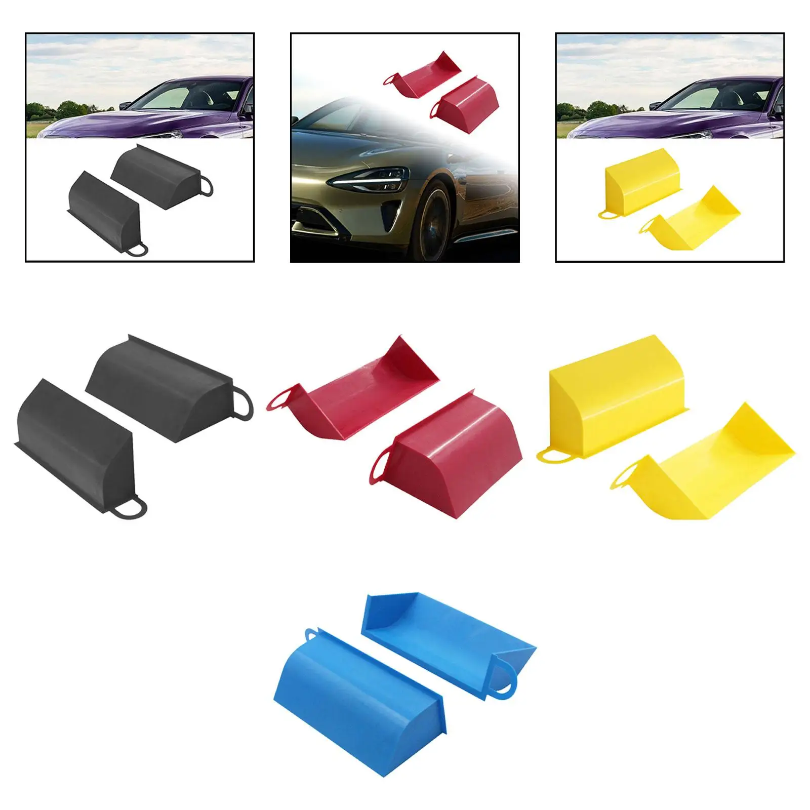 Cold Air Intake Scoop Pair Premium Plastic Direct Replace Airflow System Accessory for BMW E90 E91 E92 E93
