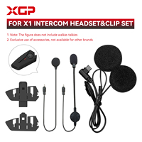 XGP X1 Motorcycle Headset Headphone Set Bluetooth Helmet Headset Interphone Headphone Jack Plug&Mount Bracket Accessories