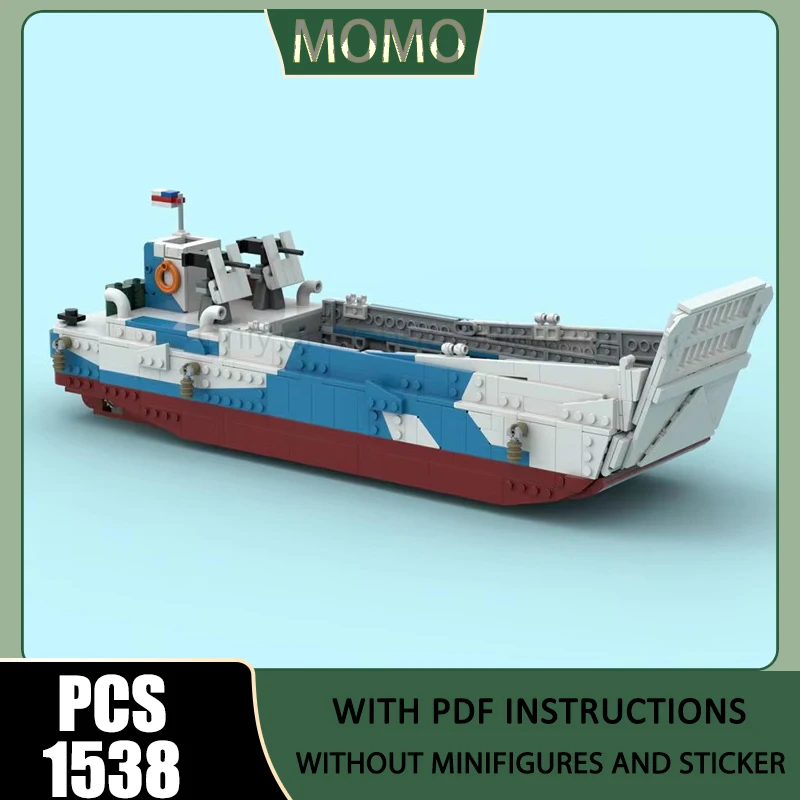 Moc Building Bricks LCM-3 Landing Craft Model Technology Modular Urban Boat Model Block Gift Christmas Toys DIY Set Assembly