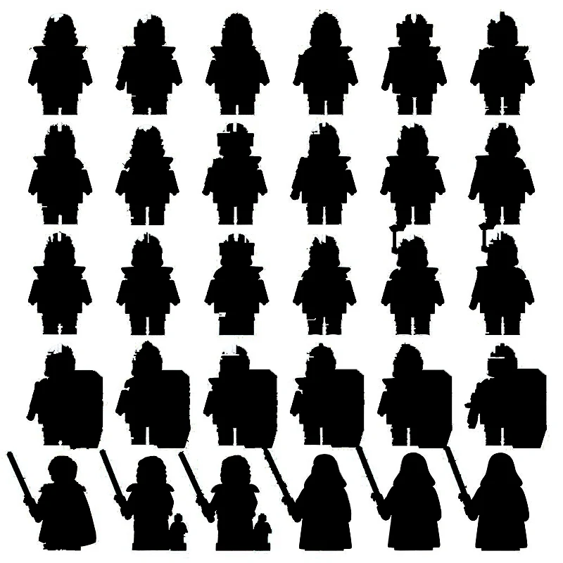 Bloques de Construcción de la Nueva Película de Star Wars, 212 Clone Trooper, Anakin Skywalker, Obi-Wan, HK87-Assassin Droid, Mini Figura de Juguete, Regalo