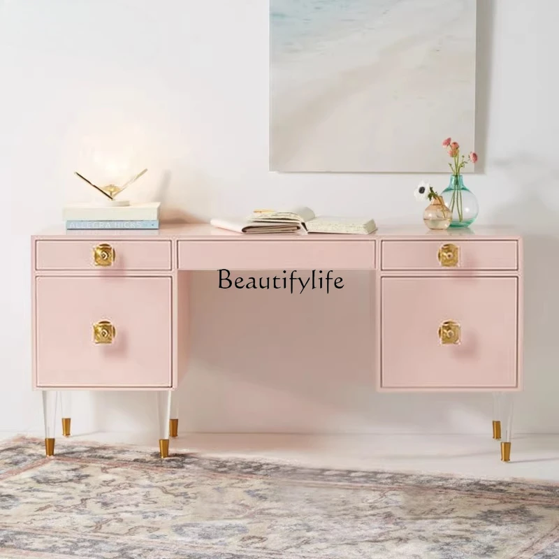 

Nordic style light luxury neoclassical desk designer modern simple American extended dresser