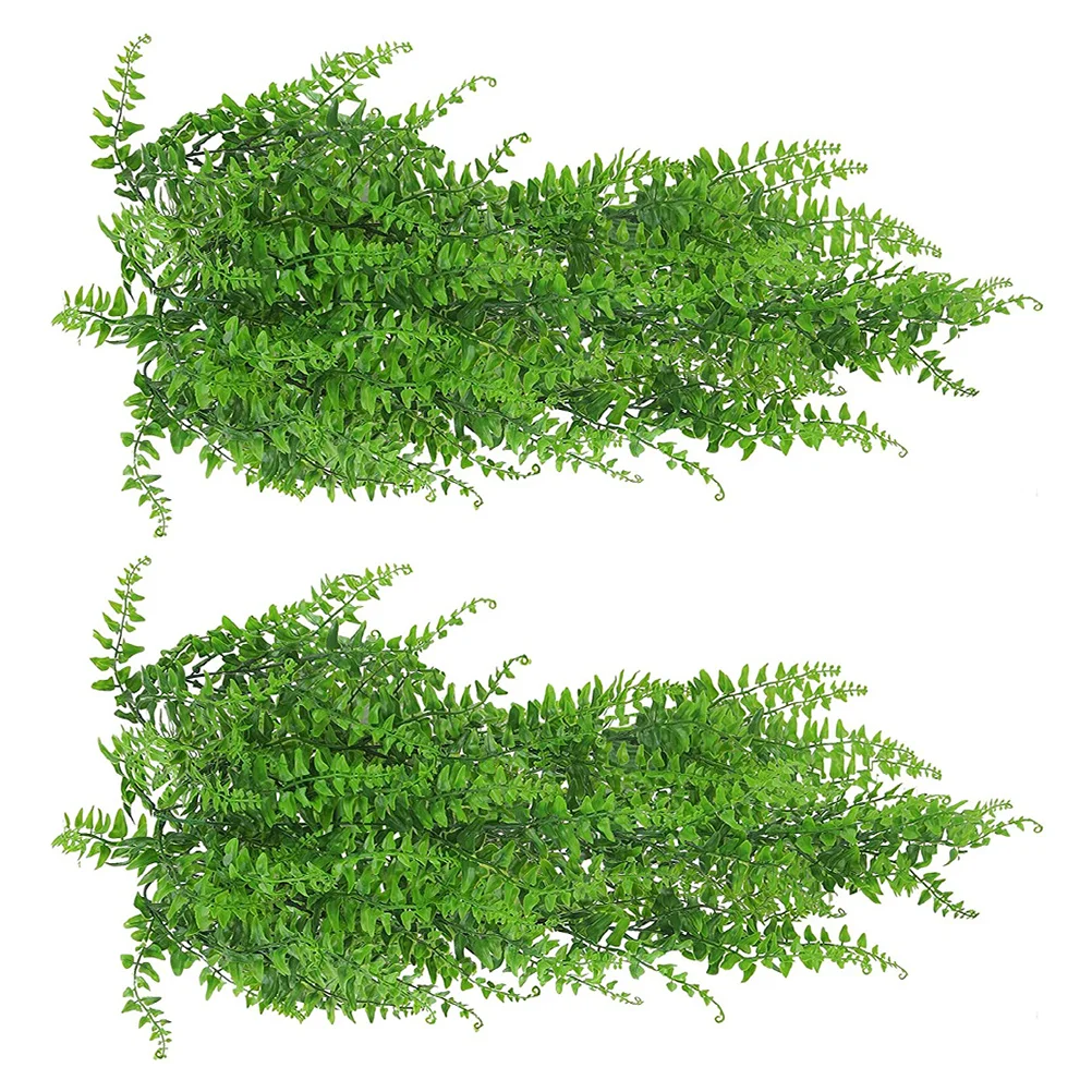 

2Pcs Artificial Hanging Plants Greenery Leaves Wall Decor Fake Plants Home Office Scene Layout Long Lasting Beautiful