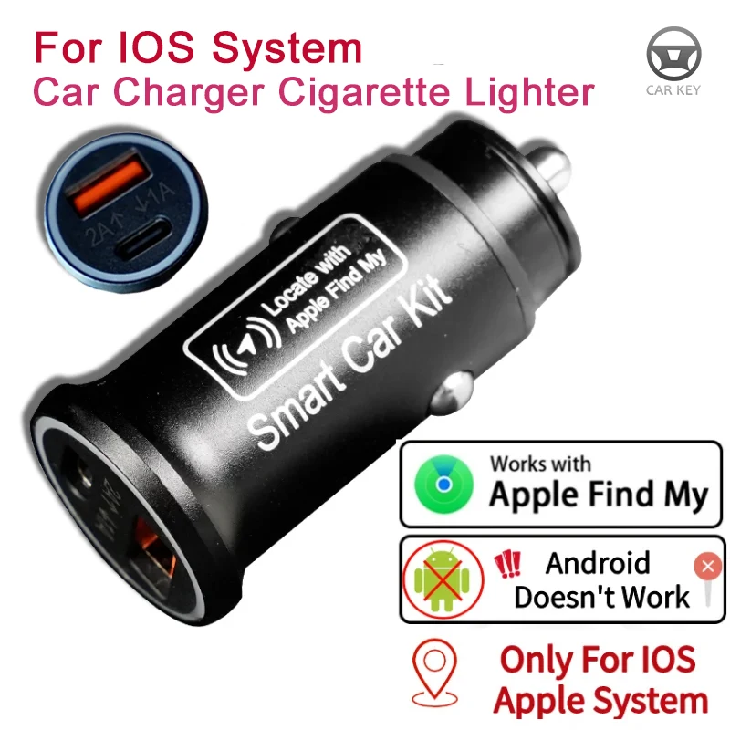 

Car Charger Lighter Type-C Universal for Apple IOS System Find My Plug and Play USB Adapter Hidden GPS Locator Car Tracker Tool