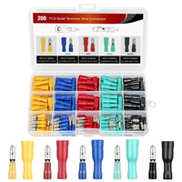 200Pcs Bullet Connectors Kit 22-16AWG Insulated Splice Female Male Bullet Crimp Butt Terminals Electrical Crimp Wire Connectors