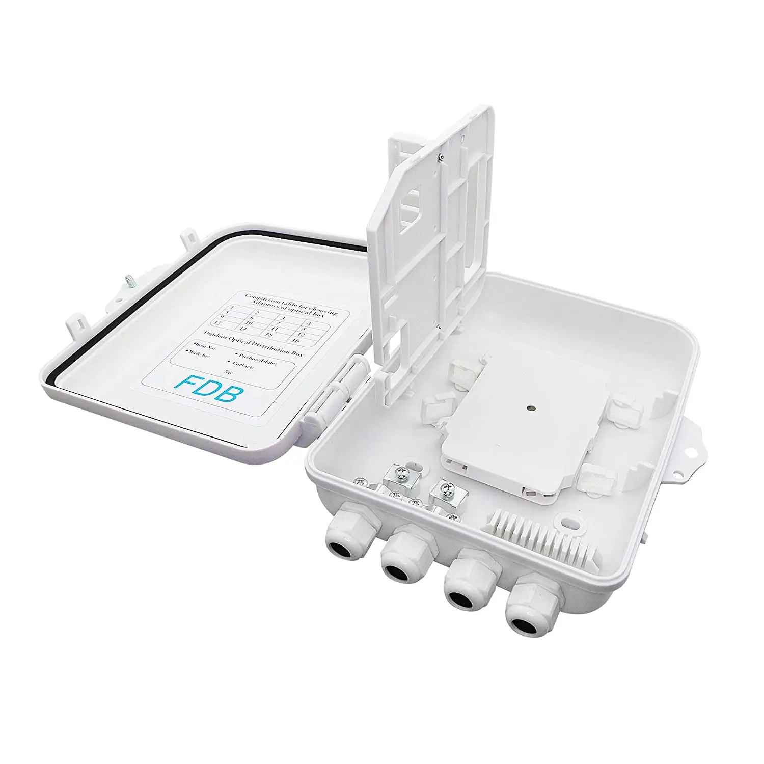 12 Core FTTH Fiber Distribution Box 12 Port Fiber Distribution Box Splitter Box, Suitable for Indoor or Outdoor Use