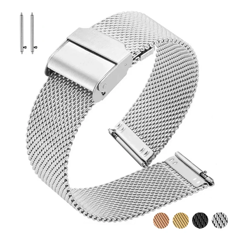 Milanese Loop Bracelet for DW Stainless Steel Quick Release Watchband for Omega Mesh Wrist Strap 12 14 16 17 18 19 20 21 22 24mm