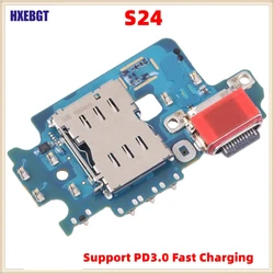 With IC For Samsung Galaxy S24 S921U S921B S921N S921E USB Charging Port Board Dock Port Connector Flex Cable Repair Parts