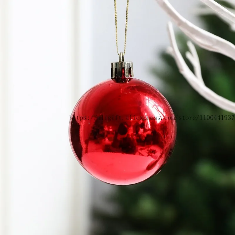 

Christmas Decorations Red Christmas Ball 10cm Hanging Ball Bright Light Ball Activity Festive Supplies