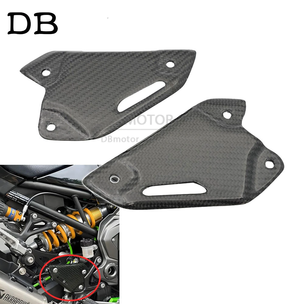 

Мотоциклетные защитные пластины для пятки из углеродного волокна, подставка для ног, подходит для KAWASAKI Z900 Z900SE 2017 2018 2019 2020 2021 2022 2023 2024