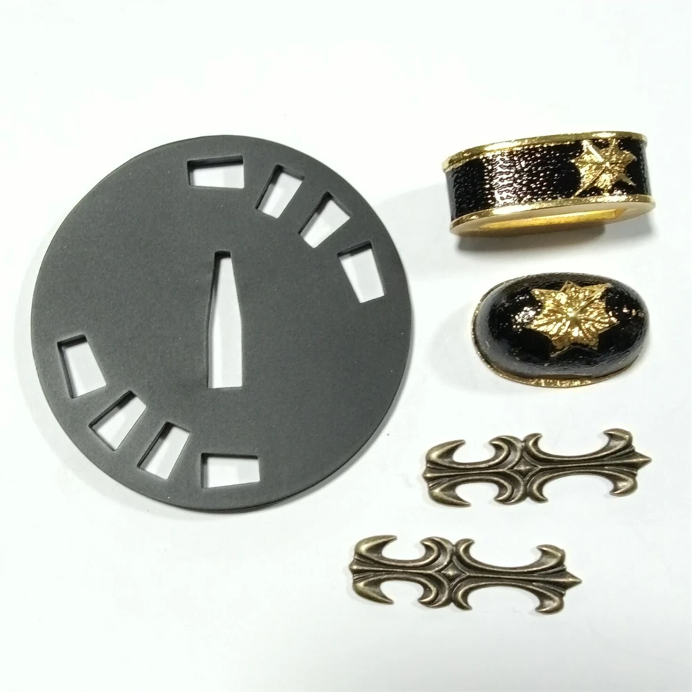 

Хороший японский набор из стали Tsuba из сплава Fuchi Menuki Kashira, фитинги для меча, катаны, детали ножа