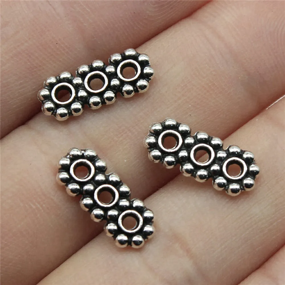 Accesories Three-Hole Spacer Beads Jewelry 15x6mm 10pcs