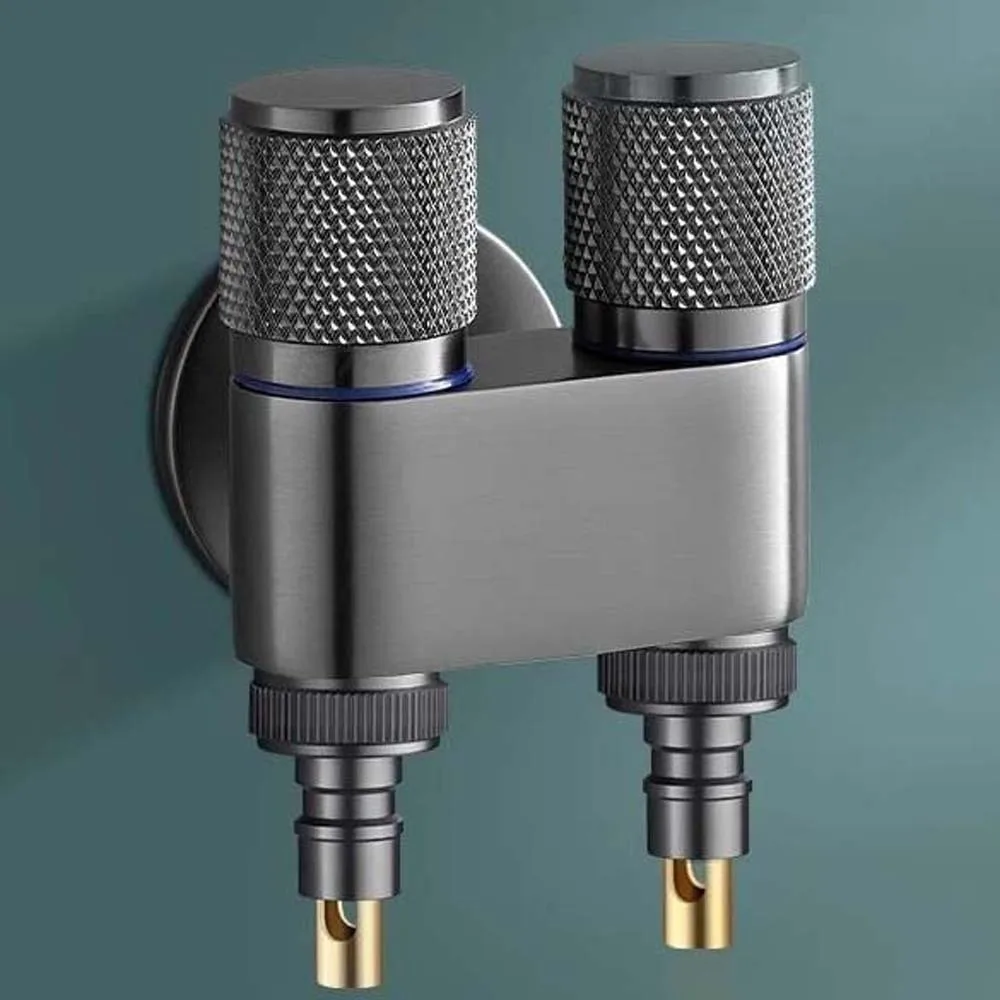 Universele Interface Dubbele Uitlaatklep Kraanknop Type Flow Snelle Controle Hand Waterbesparende Drieweg Waterklep