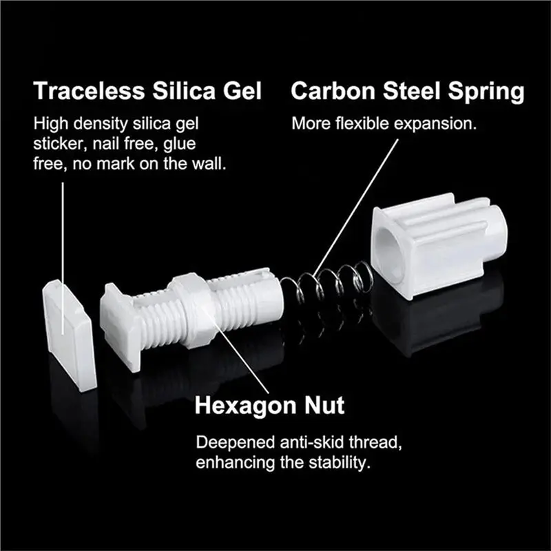 AAAN-No Drill Blind Brackets Punch-Free Fittings Clips For Window Roller Blinds Installation Clip On For Window