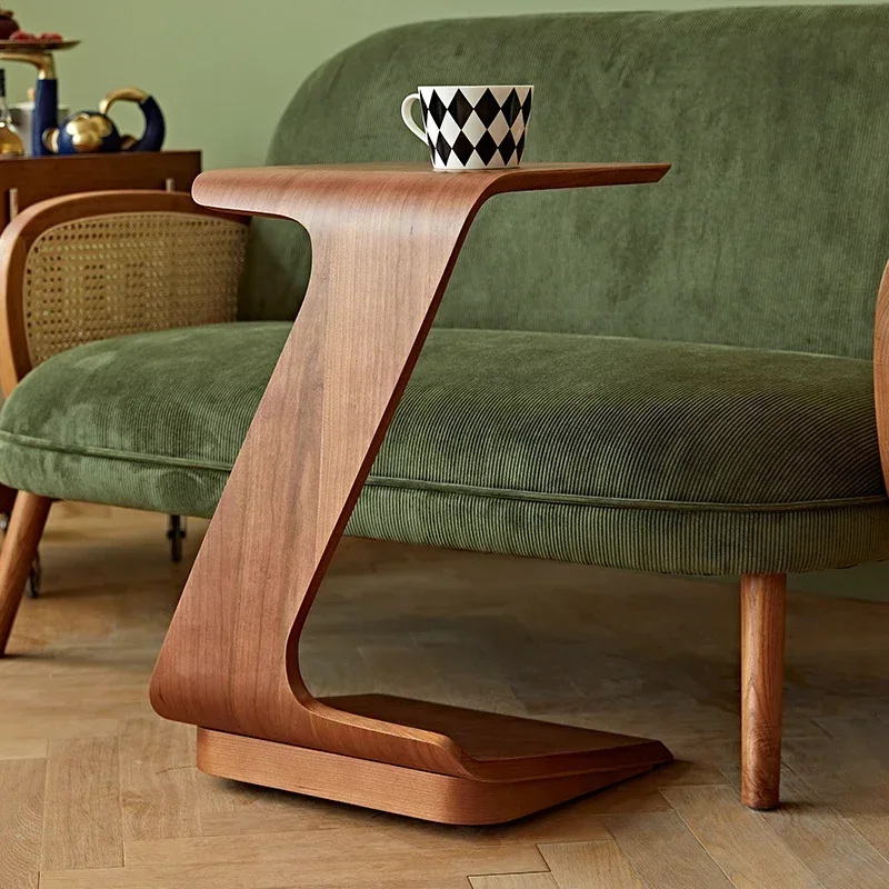 Modern sofa side table, luxurious coffee table, fully formed solid wood coffee table, movable