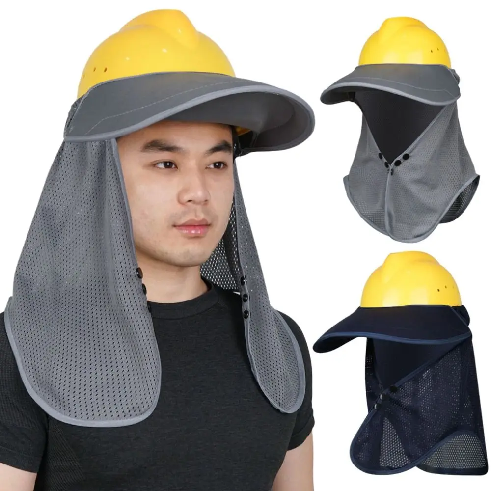 Breathable Hard Hat Sun Shield Mesh UV Protection Safety Helmet Sunshade Light Weight Block The Sun Construction Cap Cover