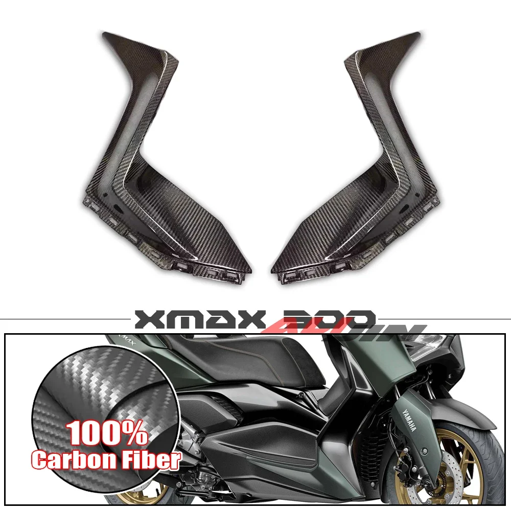 100% Real Carbon fiber Motorcycle Side Front Body Support Frame Fairing Kit Panel Cover For YAMAHA Xmax 300 Xmax300 2023+ 2024