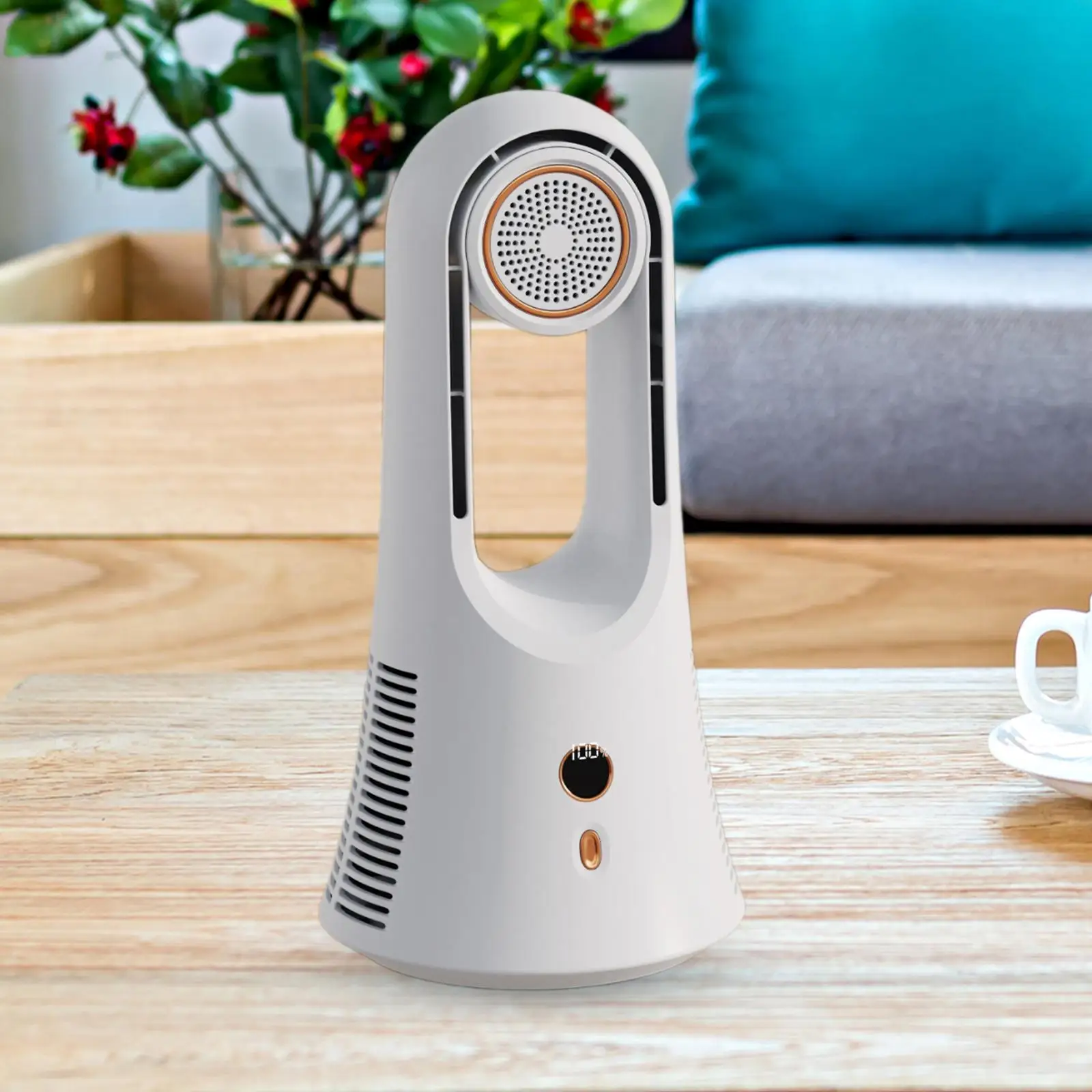 Ventilateur de bureau avec diffuseur d'arômes, 6 vitesses, adapté pour le voyage, la maison, le bureau, la chambre à coucher