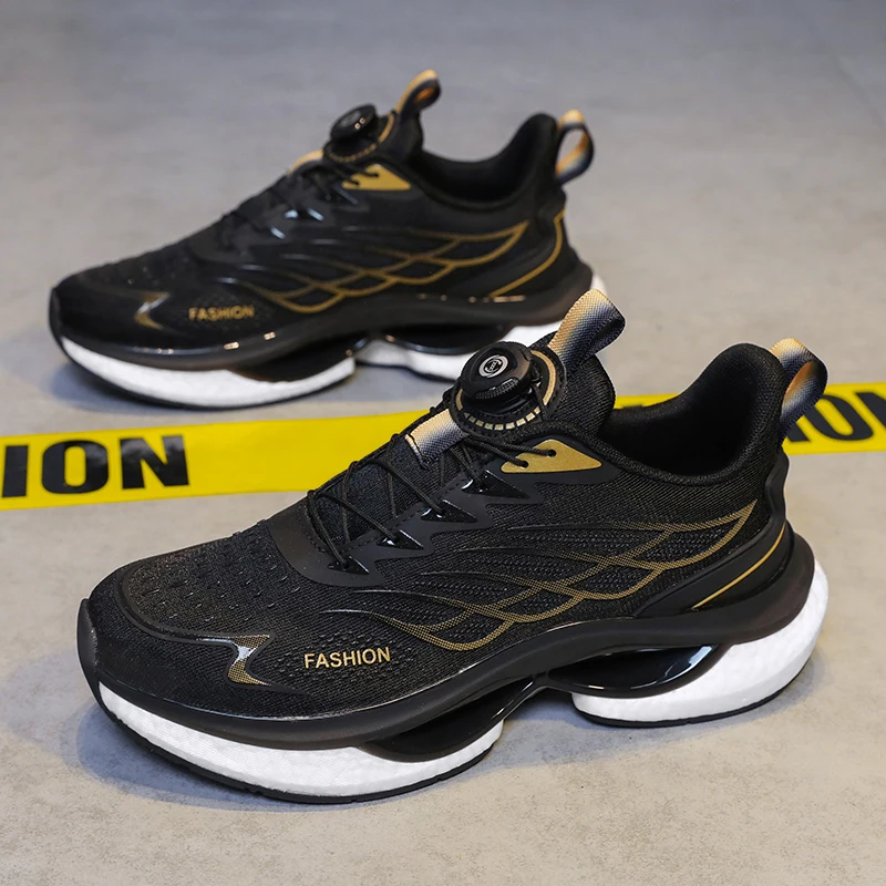 PuTian Coconut Men's Running Shoes Breathable Mesh Low Top Anti-Slip Shock Absorption High School Students Sports Sneakers