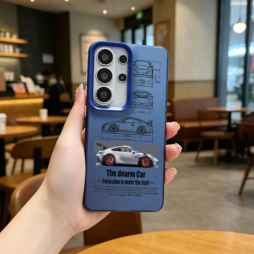 Sports Car Pattern Design IMD Phone Case For Samsung Galaxy S26 S25 S24 S23 S22 S21 S20 Ultra Plus Edge FE 2022 5G Back Cover view 2