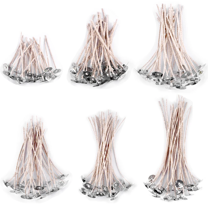 6-20cm Smokeless Candle Wick Cotton Soy Wax Wick Large Base Household Scented Woven Candle Wick Kerosene Lamp Wax Thread