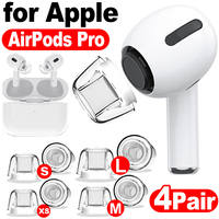 For Apple AirPods Pro Crystal Ear Tips Anti-slip Ear Tips Transparent Latex Ear Plugs for AirPods Pro 2 Silicone Eartips Cover