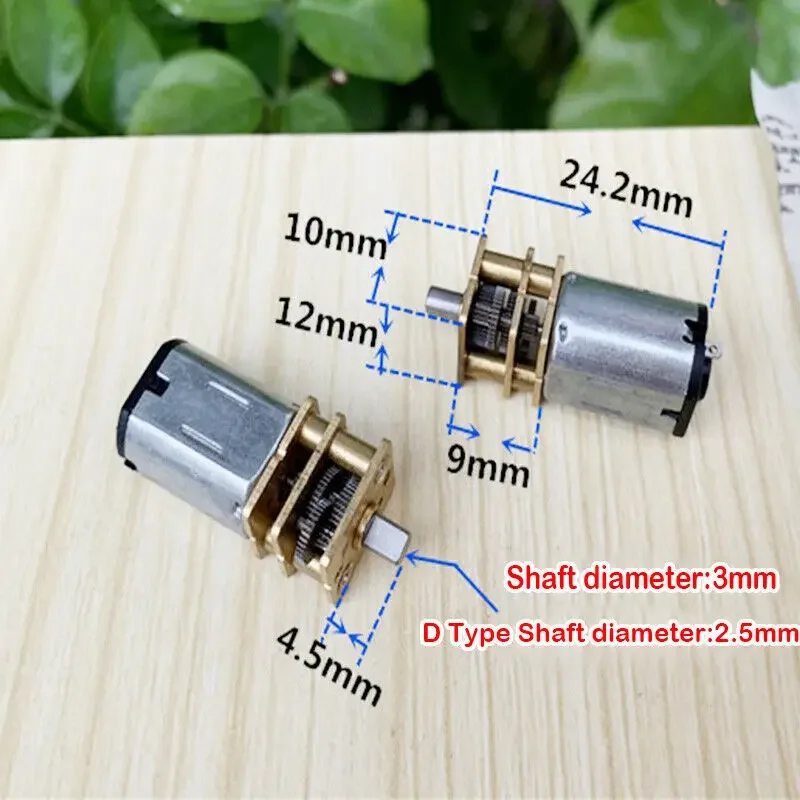 Micro GA12-N20 Reducer Motor DC1.5V-5V 188RPM  Slow Speed DIY Machine Intelligent Car Electronic Door Lock All Metal Gear Box