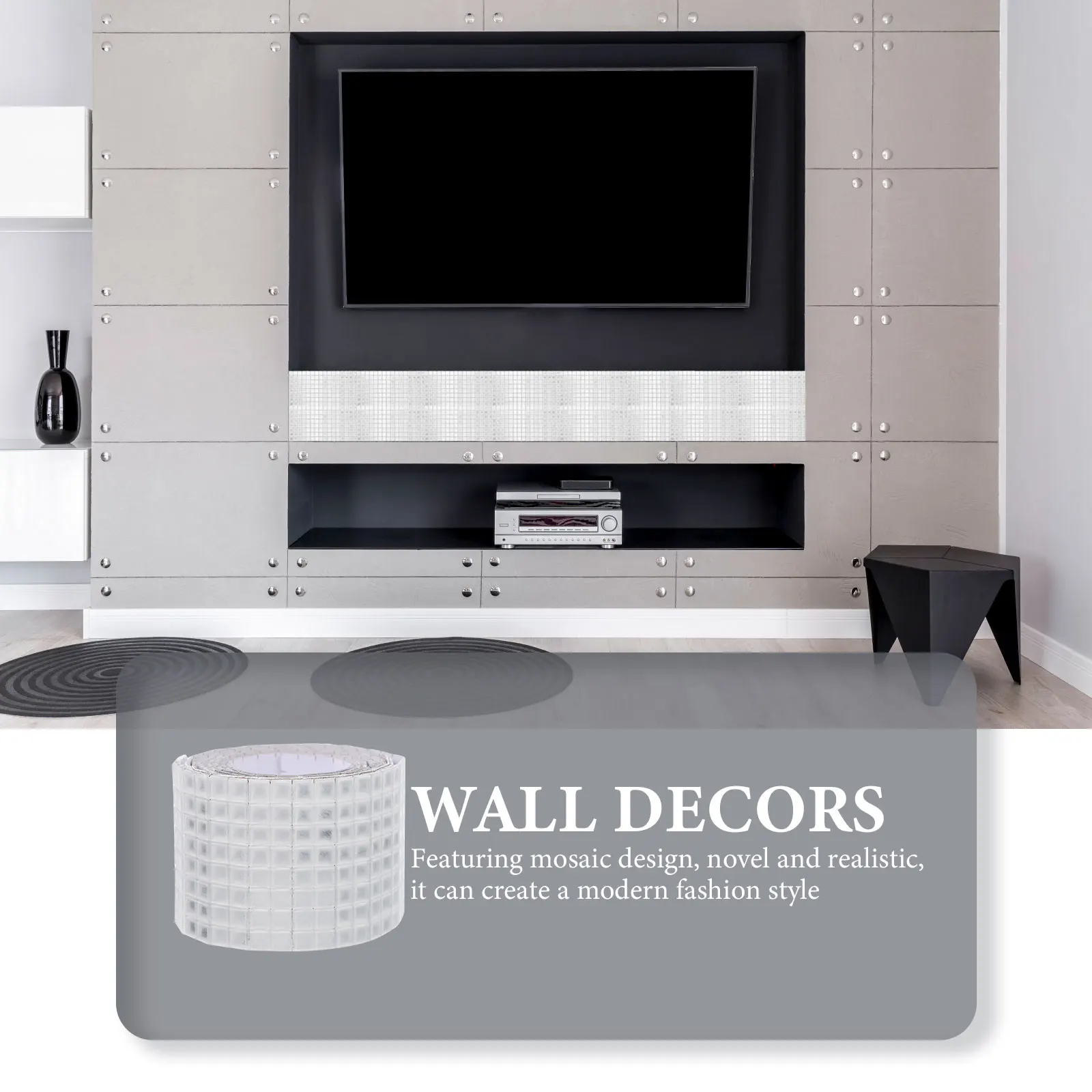 

1 Roll Mirror Sticker Waterproof Self Adhesive Tile Sticker For Home Bathroom Kitchen Decoration Handmade Mosaic Tiles Wall