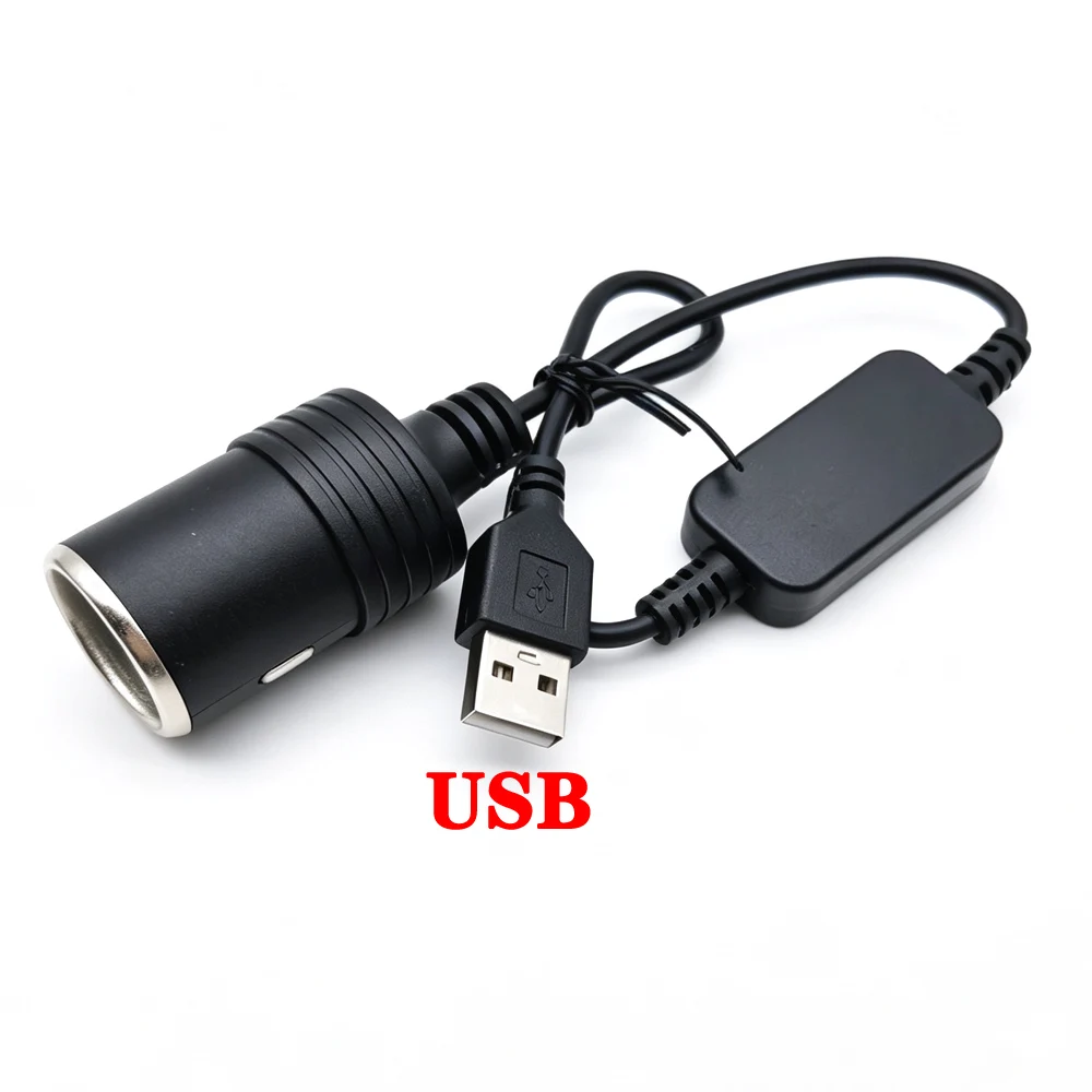 USB Male to Female 5V 2A USB To 12V For Cigarette Lighter Socket Cigarette Lighter Adapter Converter Car Electronics Accessories