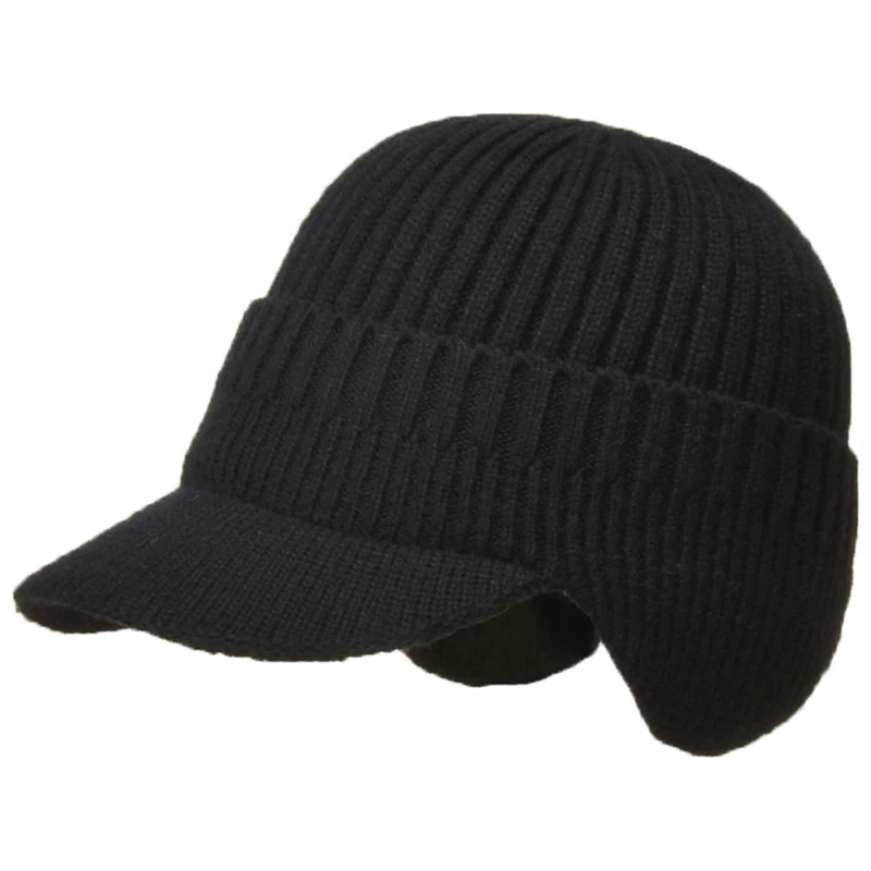 Xinbaoguan 100% acrylic 9106 men's autumn and winter hat woolen hat wool hat outdoor warm ear protection knitted hat image 3