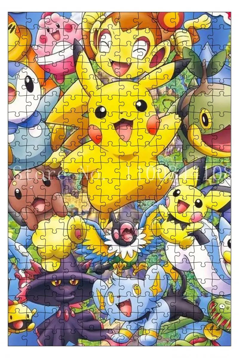 Pokemon Pikachu Art Puzzles 300/500/1000 pezzi Jigsaw Puzzle Immagini creative Giocattoli educativi Divertimento gioco per famiglie per bambini Adulti