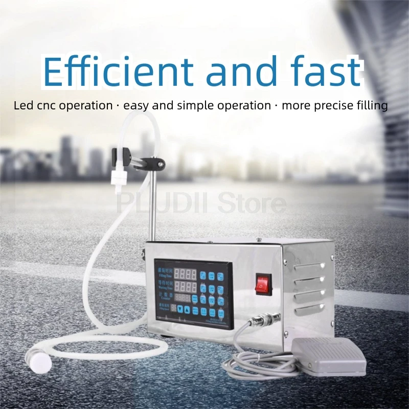220V Digital Control Liquid Filling Machine Semi Auto Single Head Liquid Filler with LED Display for Beverage Food Grade Liquids