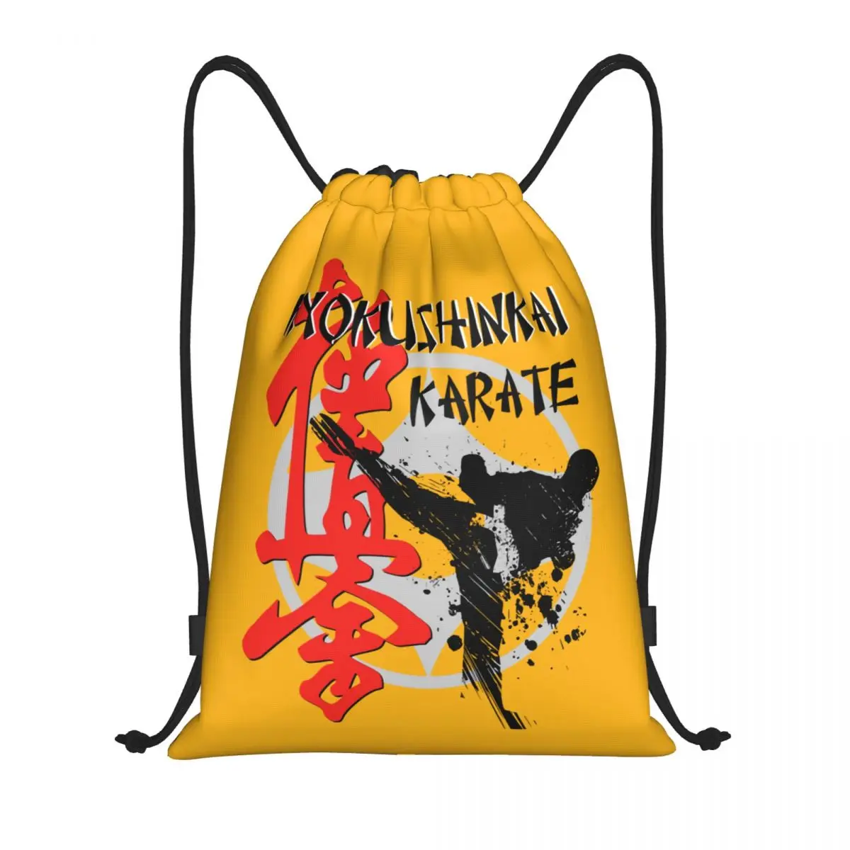 Kyokushi-mochila con cordón para Karate para hombre y mujer, bolsa deportiva para gimnasio, artes marciales, paquete de compras