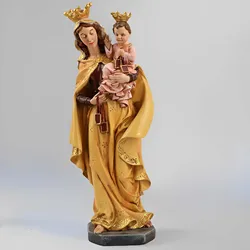 9.8''H Our Lady of MT Carmel Christmas Figurines Decor Figurines Holiday Sculpture Tabletop Scenes Festival Gift Home Decor