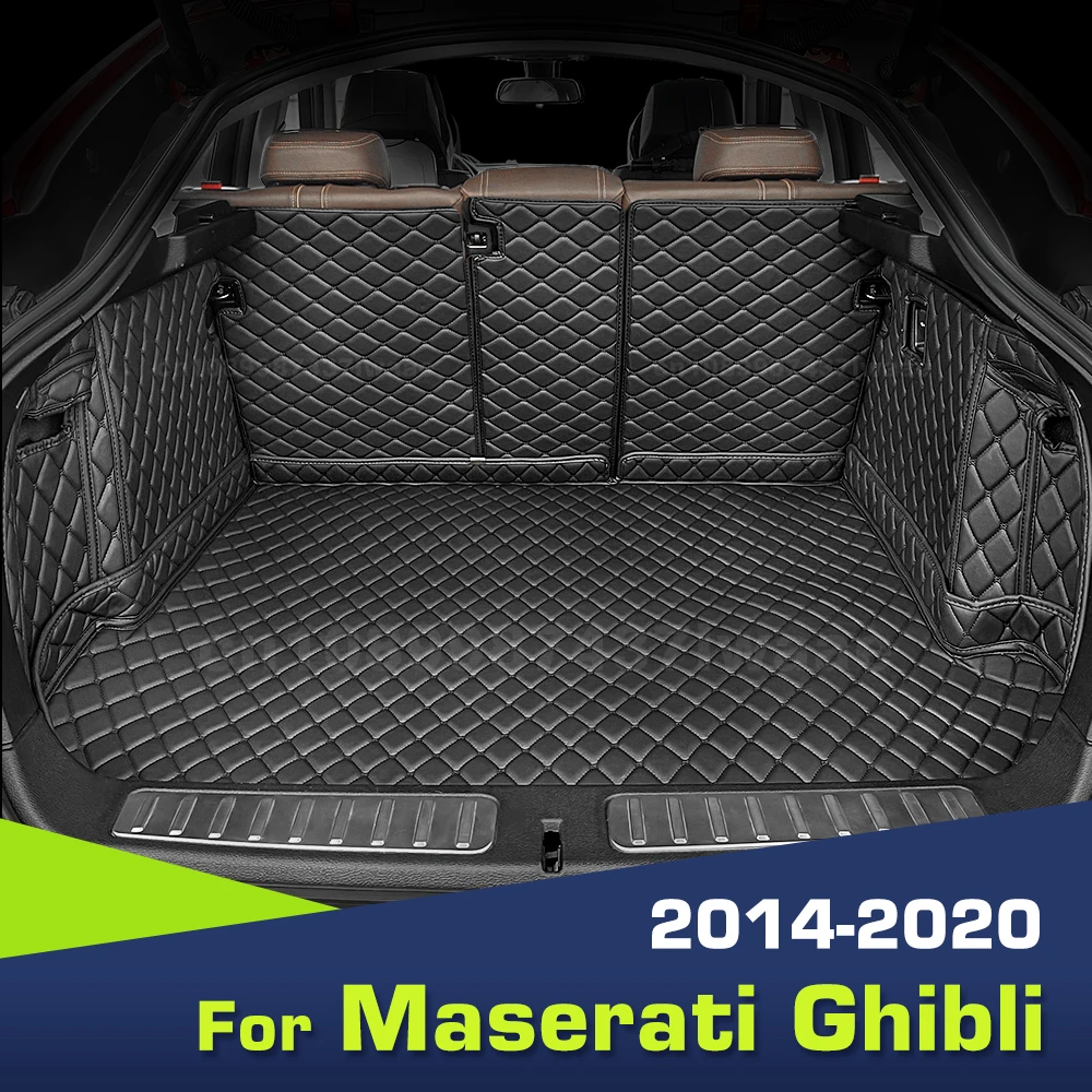 

Автоматический коврик в багажник с полным покрытием для Maserati Ghibli 2014-2020 19 18 17 16 15, чехол для багажника автомобиля, аксессуары для защиты салона