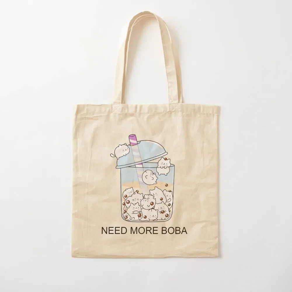 

Chubby Cats Need More Boba! Tote Bag Customizable tote shopper women university Large bags for women